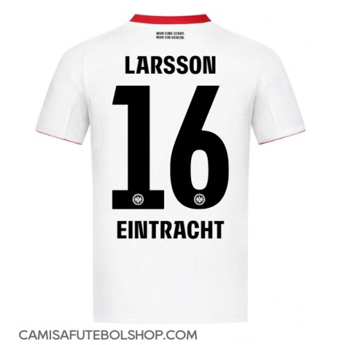 Camisa de time de futebol Eintracht Frankfurt Hugo Larsson #16 Replicas 2º Equipamento 2025-26 Manga Curta